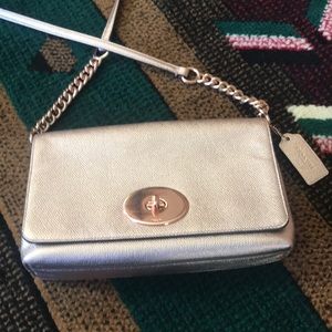 Rose Gold Coach Cross Body Purse